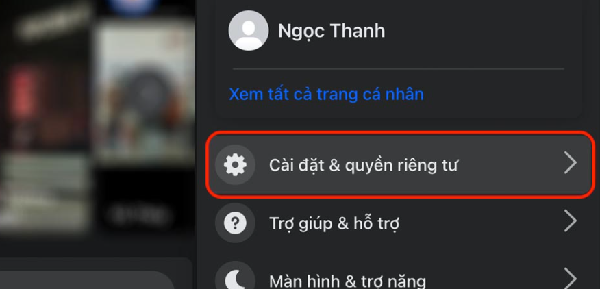 Cách truy cập cài đặt Facebook trên máy tính